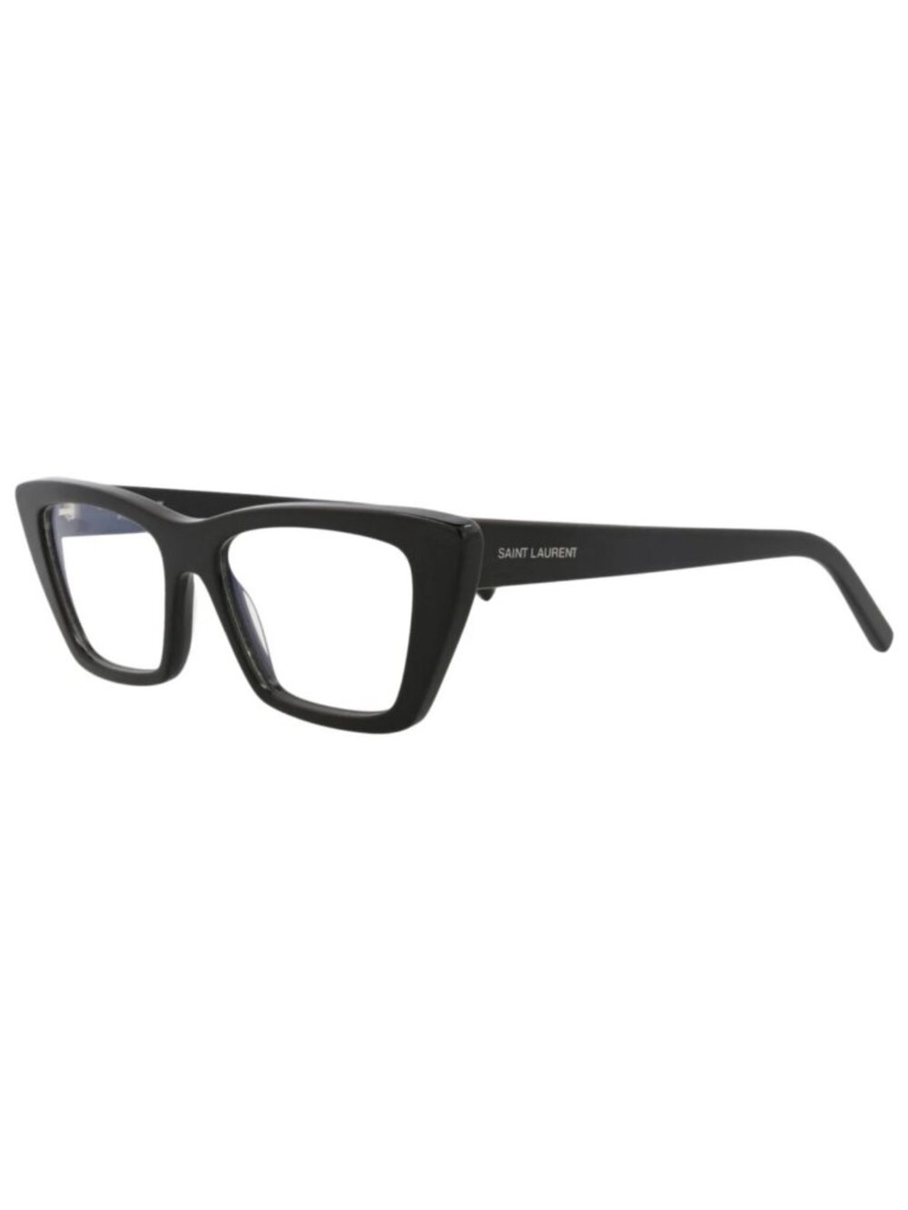 New Saint Laurent Women's Eyeglasses Cat Eye Acetate Frame Black Black